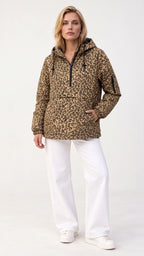 Leo-Urban - Kapuzenpullover mit leopardenmuster und kängurutasche