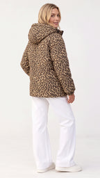 Leo-Urban - Kapuzenpullover mit leopardenmuster und kängurutasche