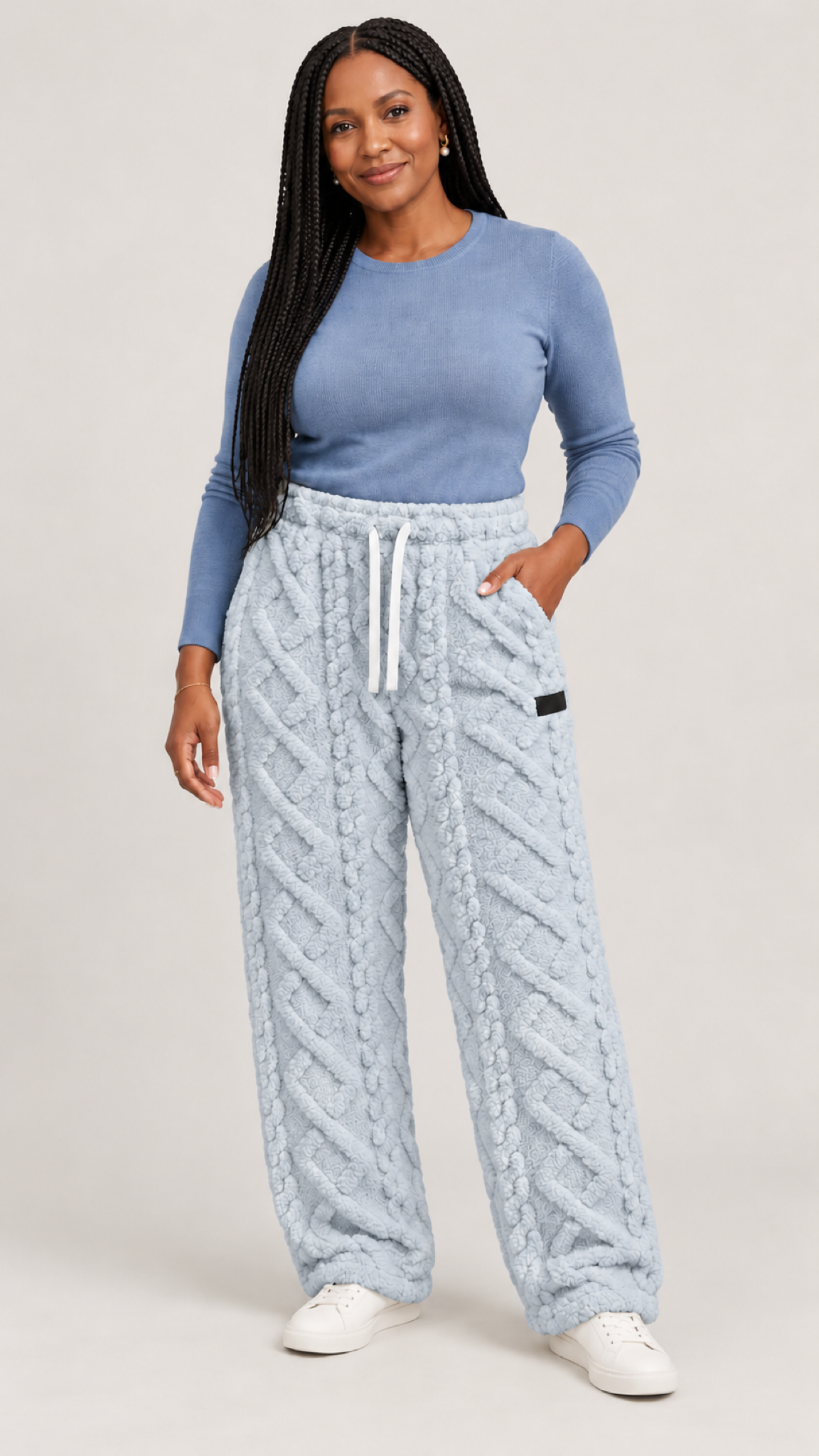 Alina Loungehose in Grau – frente