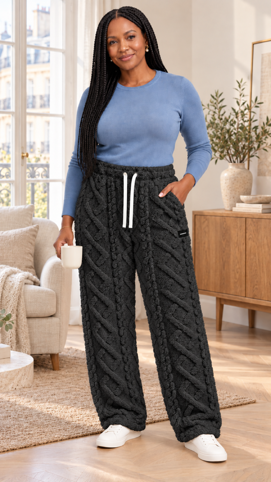 Alina Loungehose in Schwarz – interior