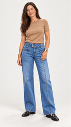 Amelie Stretch-Jeans – Mittelblau – Ansicht 6