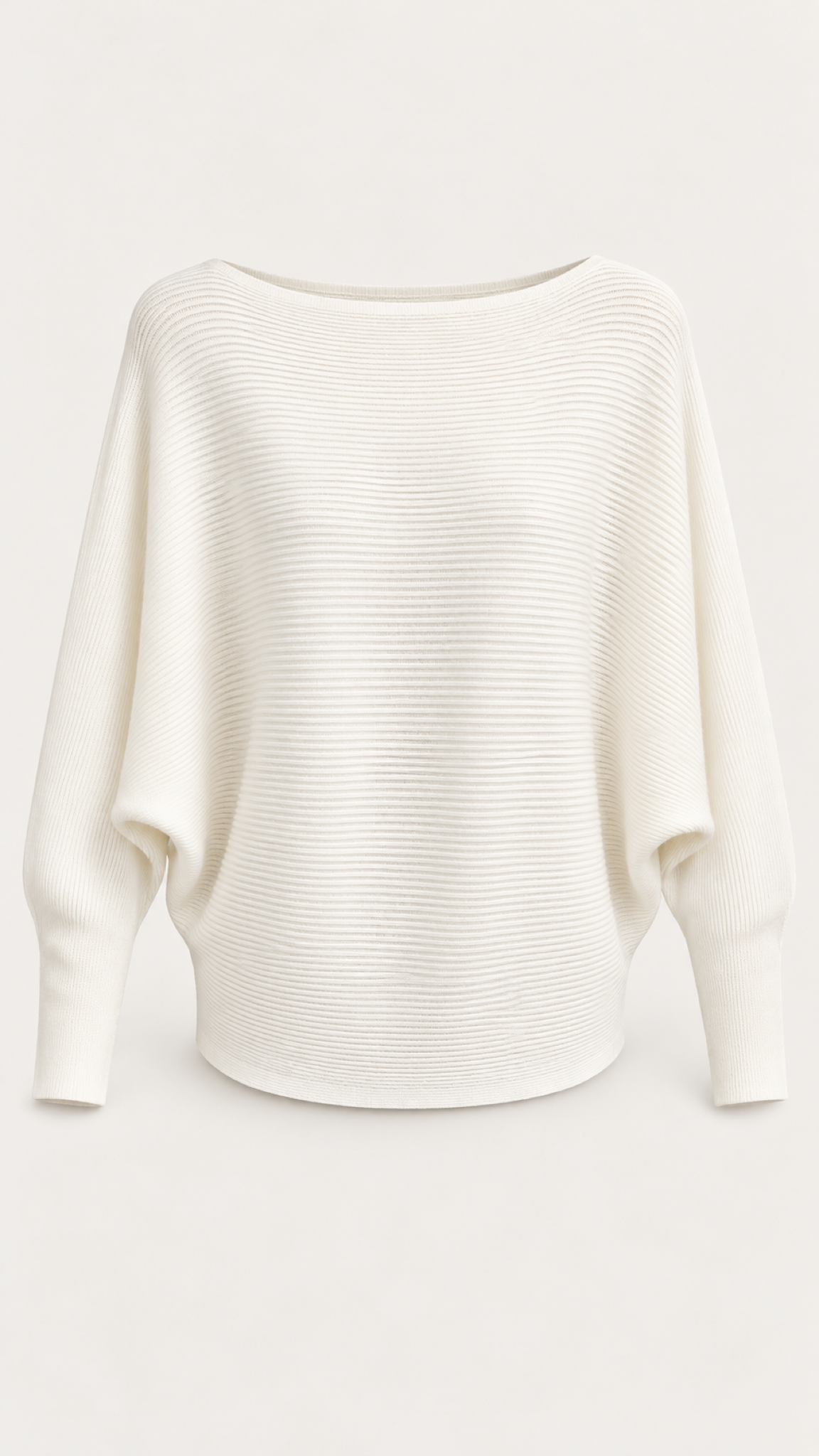 Strickpullover mit U-Boot-Ausschnitt – Weiß – Bild 6
