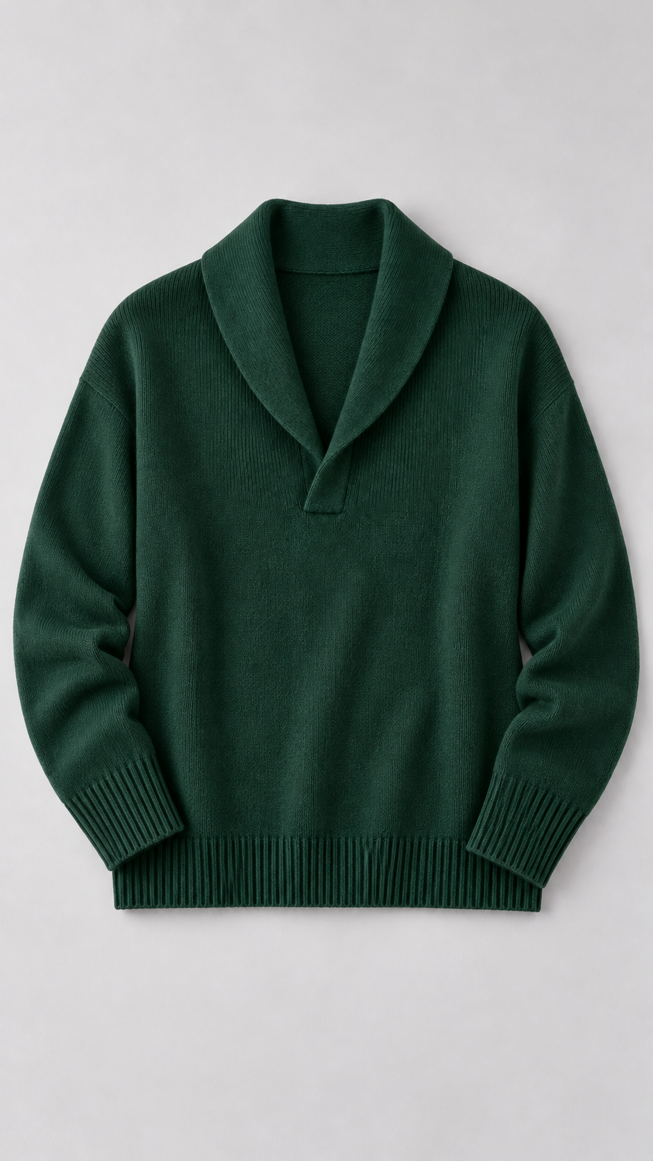 Genevra – Waldgrüner Strickpullover, Produktansicht