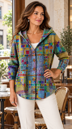 Halcyon Patchwork-Strickjacke Bunt – 05-ambiente