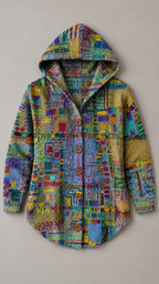 Halcyon Patchwork-Strickjacke Bunt – 06-produto