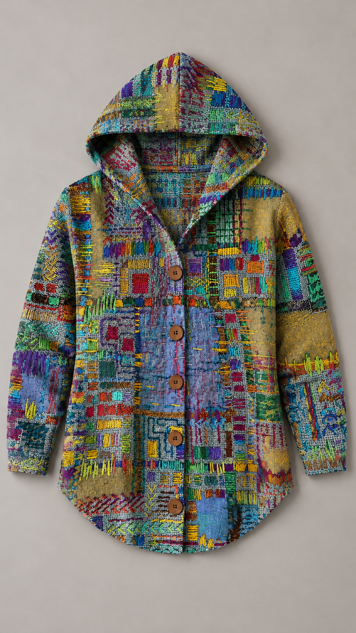 Halcyon Patchwork-Strickjacke Bunt – 06-produto