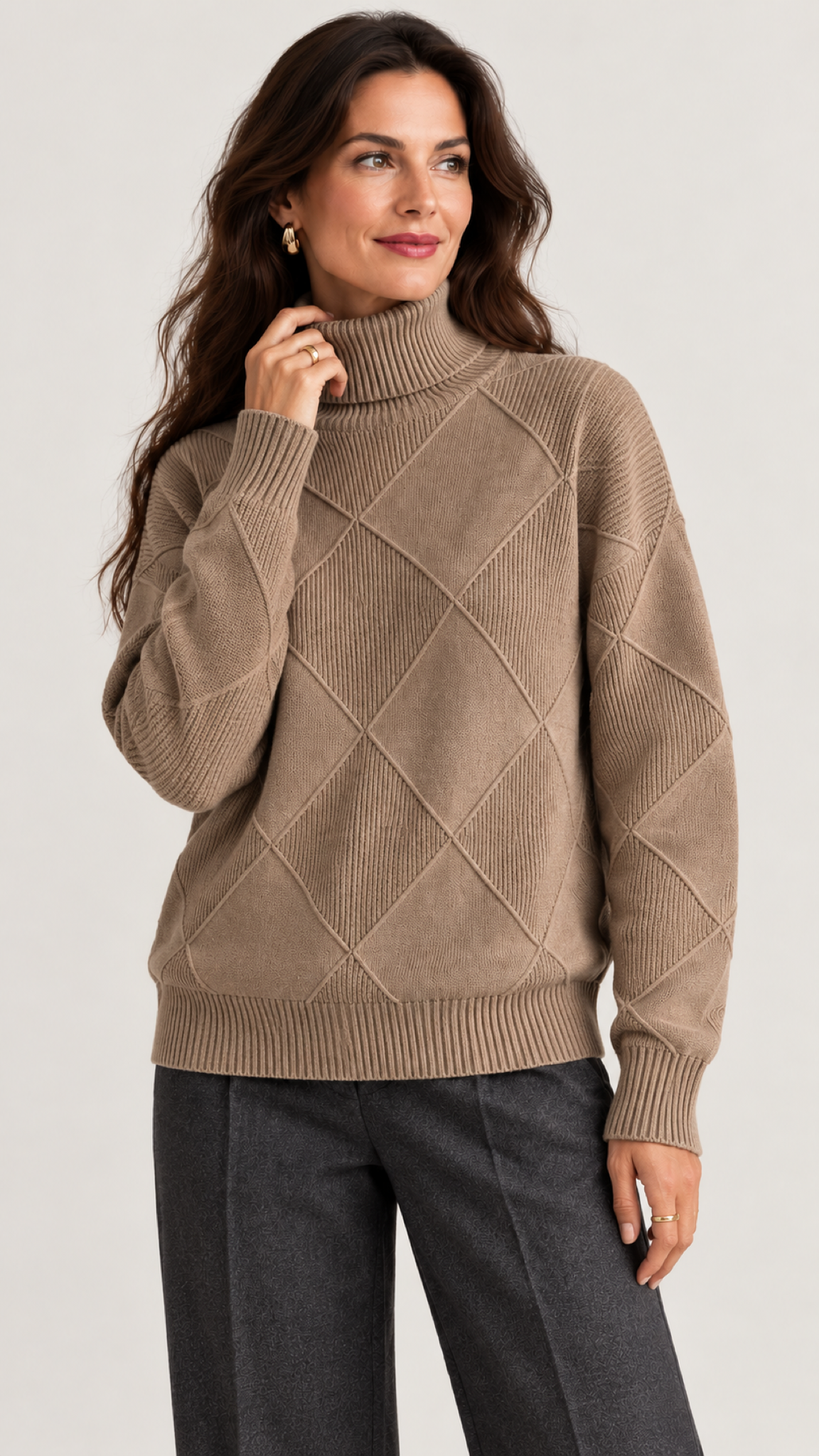 Marcelle Pullover Braun – 04-detalhe