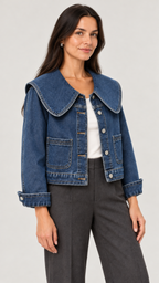 Minea Jeansjacke in Blau – 03-lateral