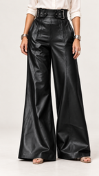 Retro-Chic PU-Hose – Black – Ansicht 7