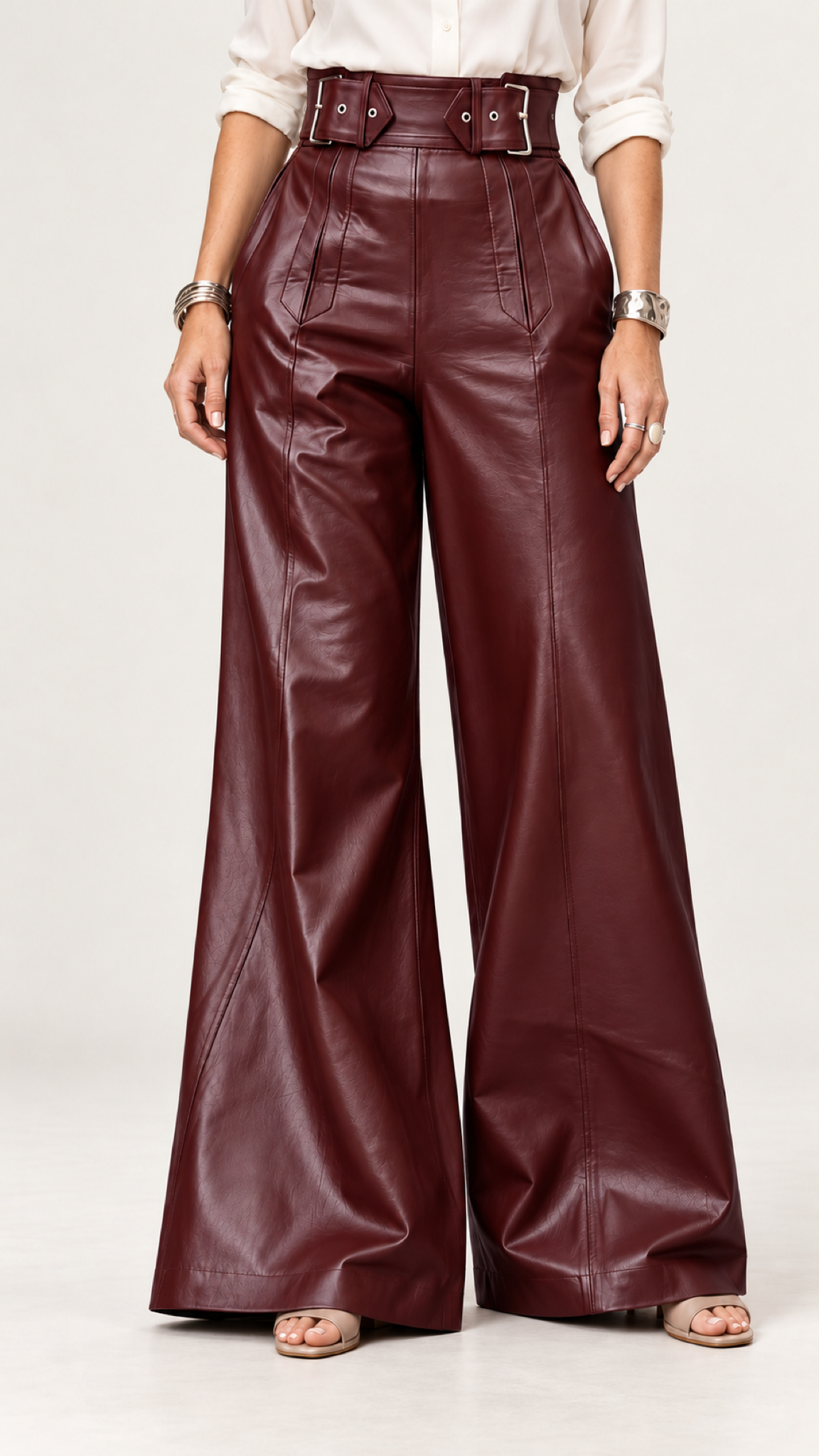 Retro-Chic PU-Hose – Red – Ansicht 9
