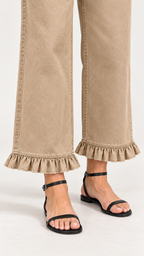 Khaki-Hose mit Rüschensaum – Ansicht 5