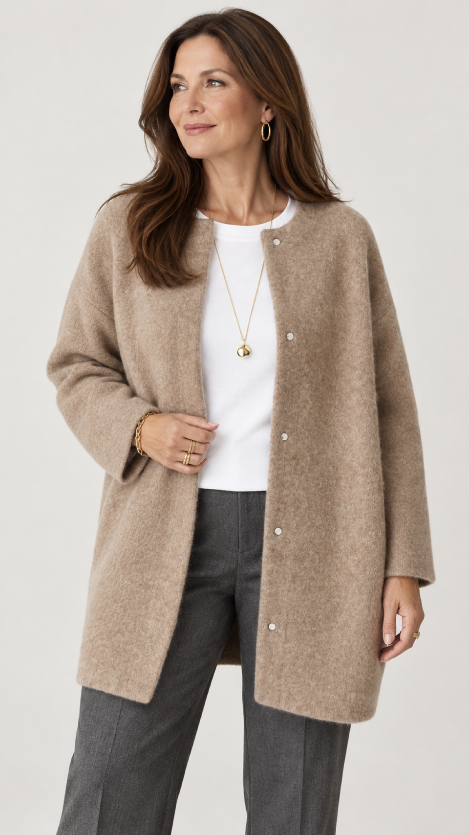 Ruperta Strickjacke in Beige – capa