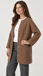 Ruperta Strickjacke in Braun – lateral
