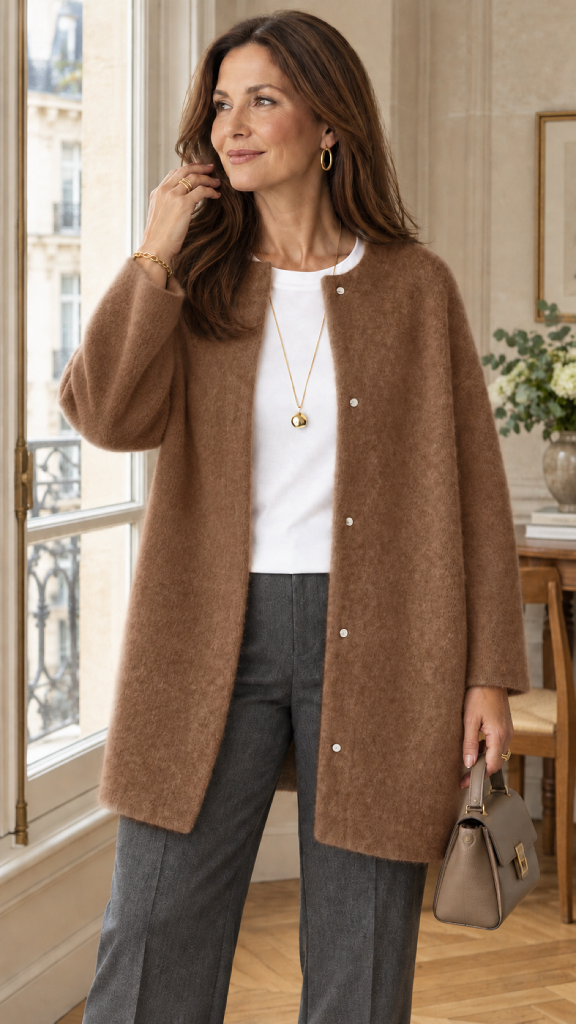 Ruperta Strickjacke in Braun – interior