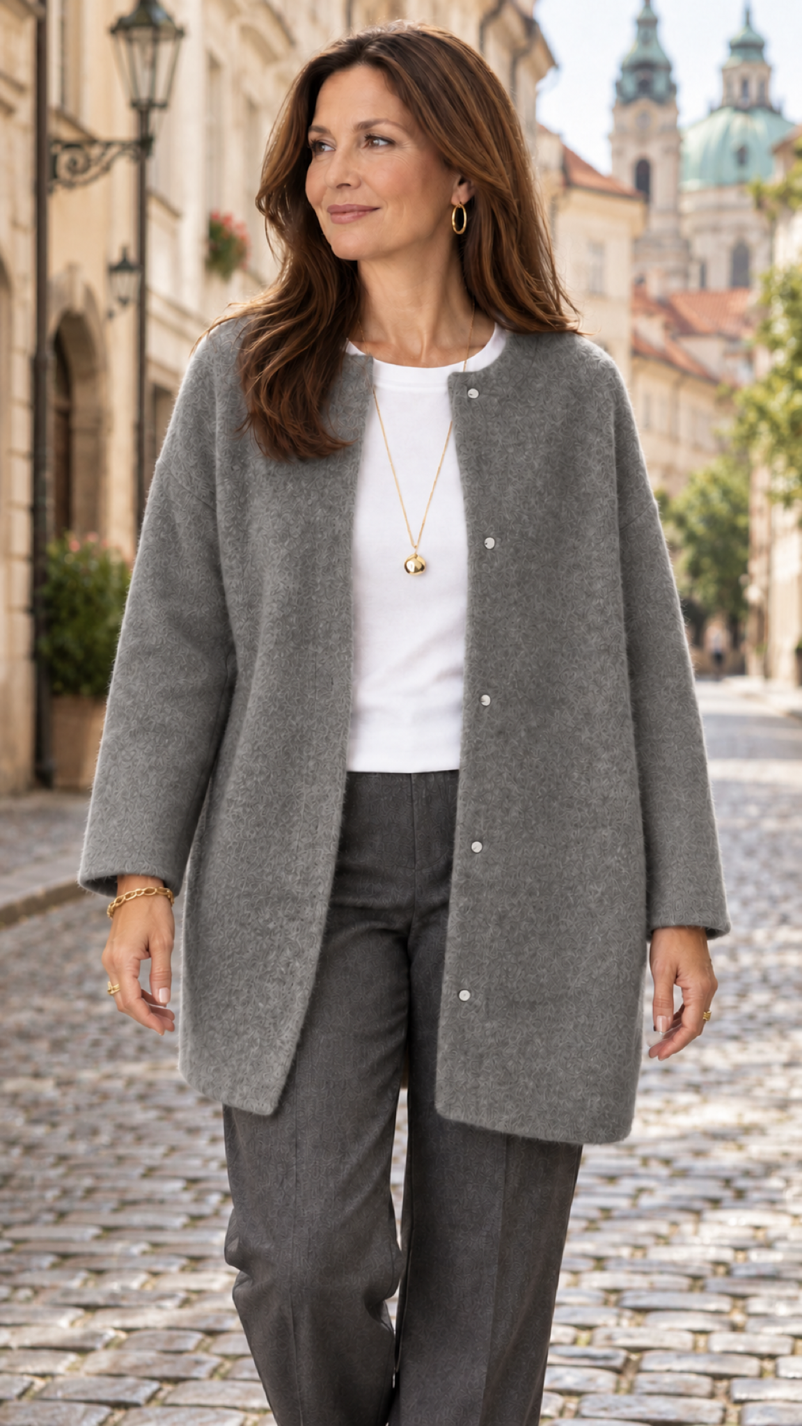 Ruperta Strickjacke in Grau – praga
