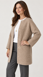Ruperta Strickjacke in Beige – lateral
