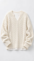 Stacy Oversize-Strickpullover – Weiß – Ansicht 6