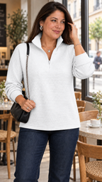 Vilja Pullover in Weiß – cafe