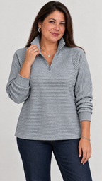 Vilja Pullover in Grau – gola