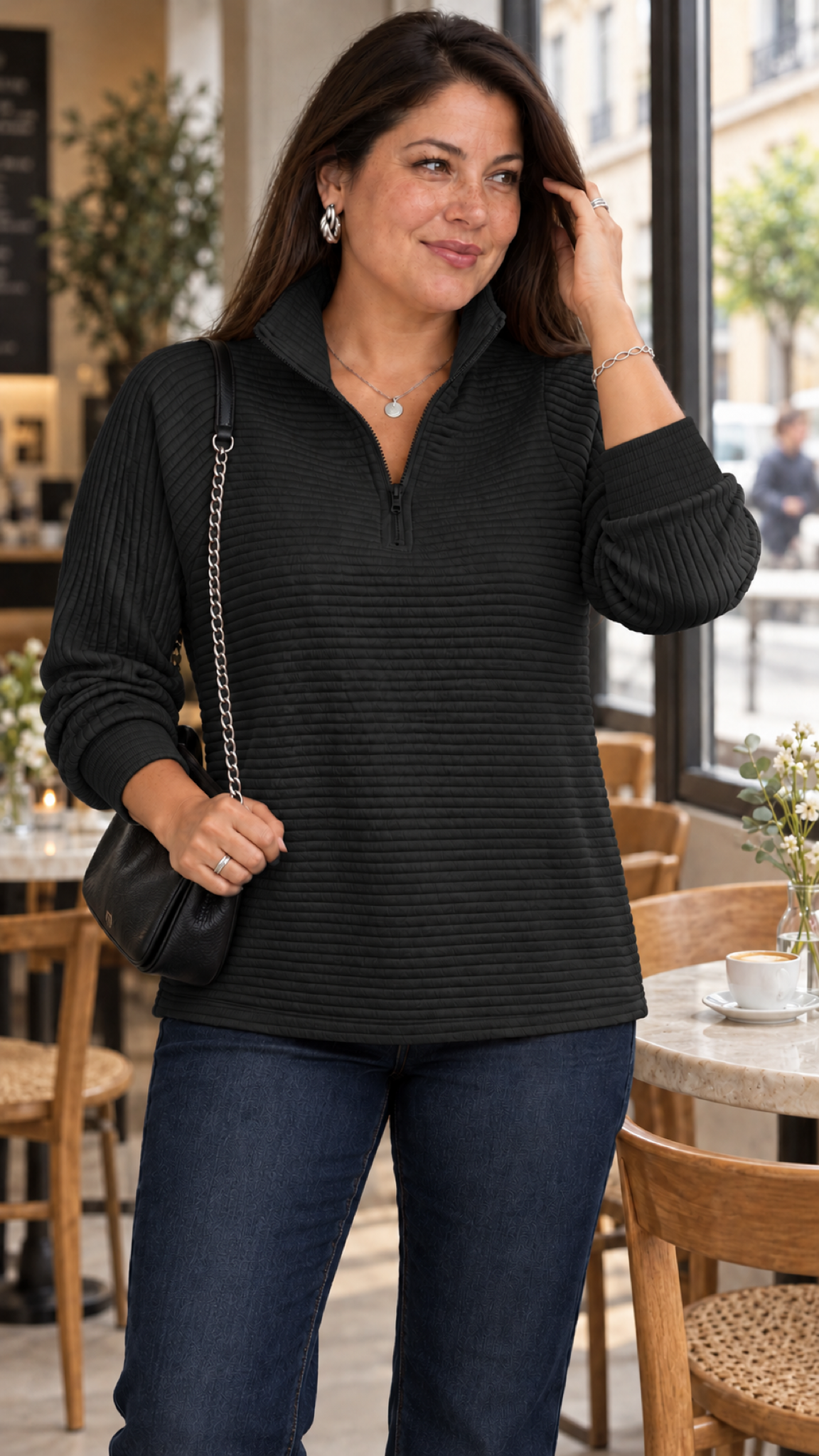Vilja Pullover in Schwarz – cafe