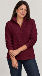 Vilja Pullover in Wein – capa