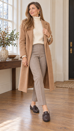 Gefütterte Slipper mit Knotendetail – Kaffeebraun – Ansicht 2