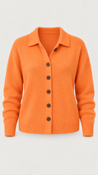 Yvaine Strickjacke in Aprikose – Produktansicht
